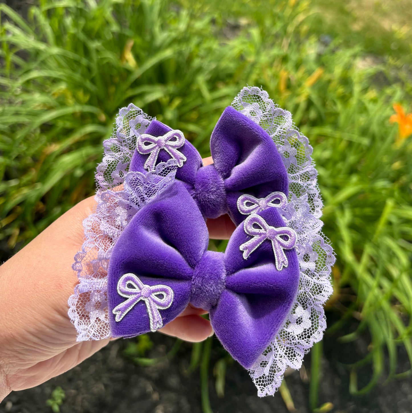 Purple Bows + Lace