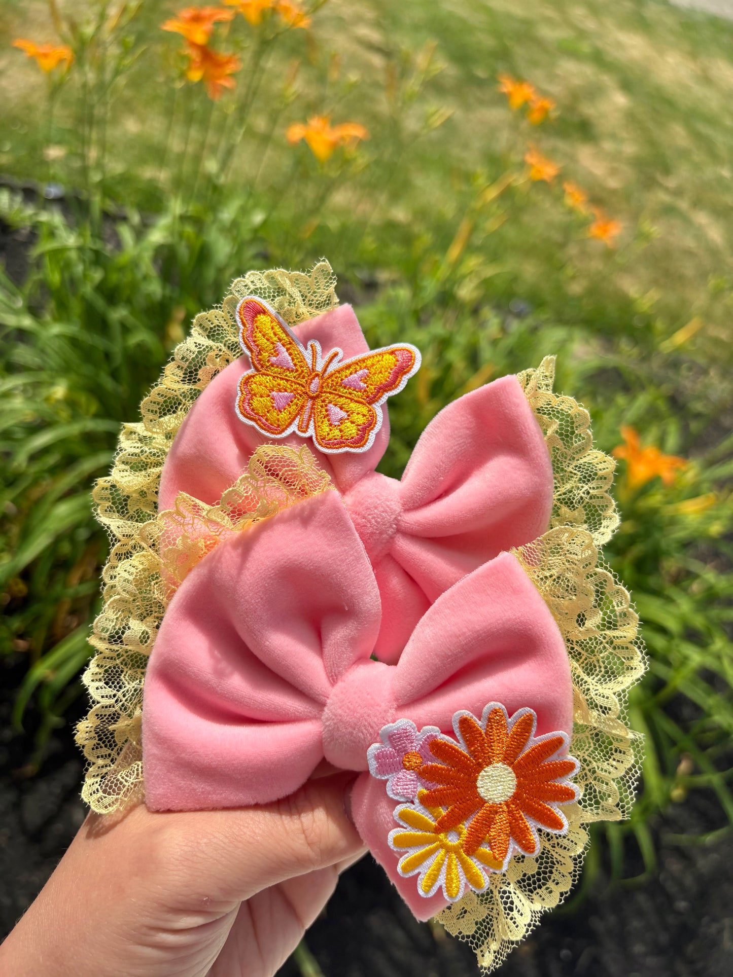 Groovy Pink Butterfly + Lace