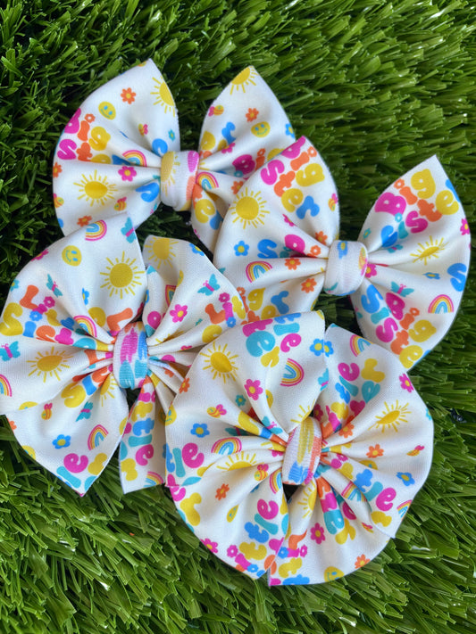 Little/Big Sis bow & tee