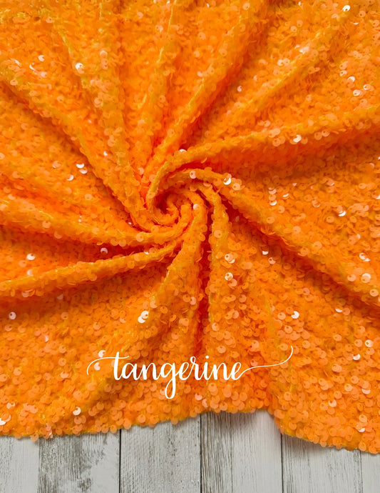 Tangerine Sequins Velvet